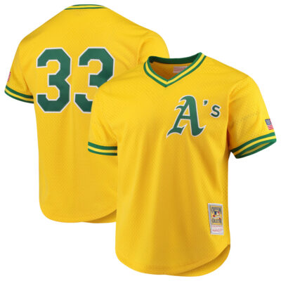 Jose Canseco Oakland Athletics Gold Throwback Jersey - All Stitched