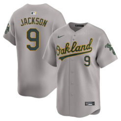 Reggie Jackson Oakland Athletics Grey Road Limited Jersey - All Stitched