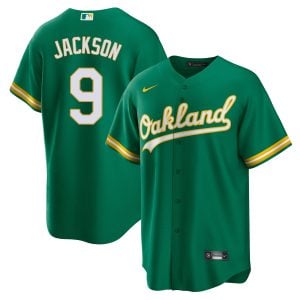 Reggie Jackson Oakland Athletics Green Alternate Jersey - All Stitched