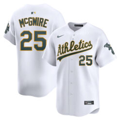 Mark McGwire Oakland Athletics White Home Limited Jersey - All Stitched