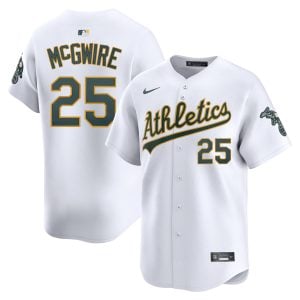 Mark McGwire Oakland Athletics White Home Limited Jersey - All Stitched