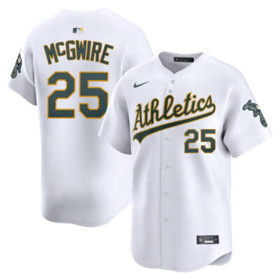 Mark McGwire Oakland Athletics White Home Limited Jersey - All Stitched