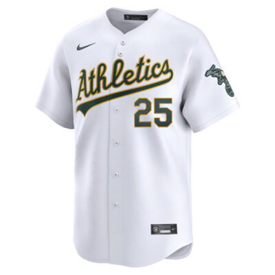 Alternative view of Mark McGwire Oakland Athletics White Home Limited Jersey - All Stitched