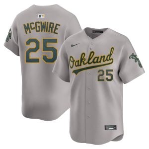Mark McGwire Oakland Athletics Grey Road Limited Jersey - All Stitched