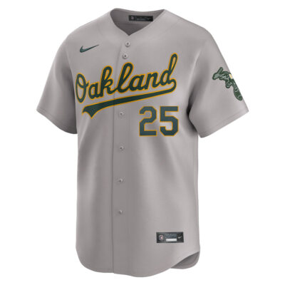 Alternative view of Mark McGwire Oakland Athletics Grey Road Limited Jersey - All Stitched
