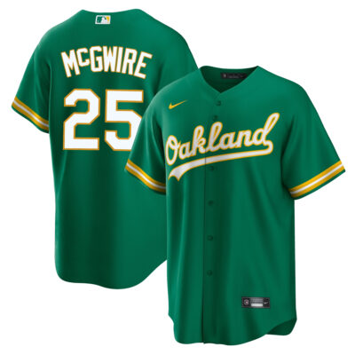 Mark McGwire Oakland Athletics Green Alternate Jersey - All Stitched
