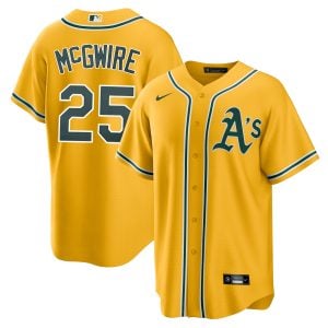 Mark McGwire Oakland Athletics Gold Alternate Jersey - All Stitched