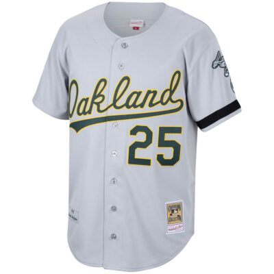 Alternative view of Mark McGwire Oakland Athletics Grey Throwback Jersey - All Stitched