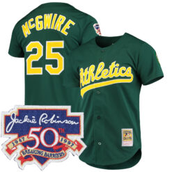 Mark McGwire Oakland Athletics Green Throwback Jersey - All Stitched