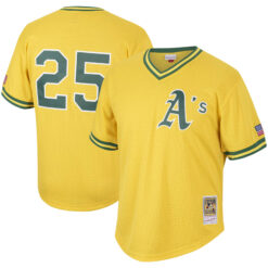 Mark McGwire Oakland Athletics Gold Throwback Jersey - All Stitched