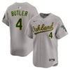 Lawrence Butler Oakland Athletics Grey Road Limited Jersey - All Stitched