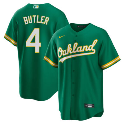 Lawrence Butler Oakland Athletics Green Alternate Jersey - All Stitched