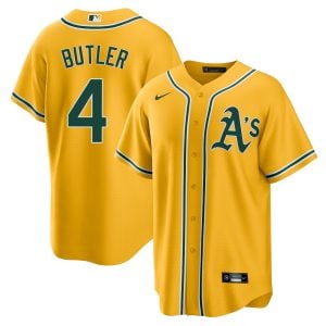Lawrence Butler Oakland Athletics Gold Alternate Jersey - All Stitched