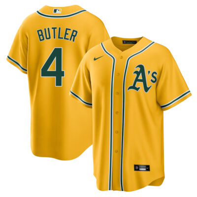 Lawrence Butler Oakland Athletics Gold Alternate Jersey - All Stitched