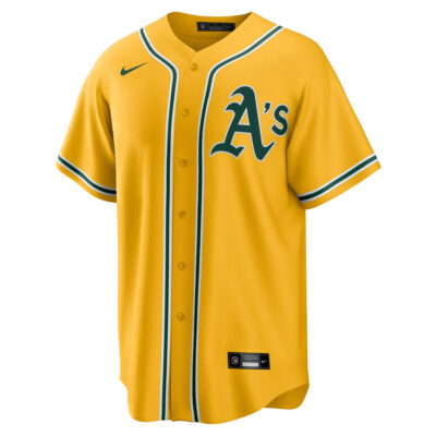 Alternative view of Lawrence Butler Oakland Athletics Gold Alternate Jersey - All Stitched