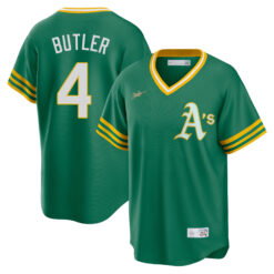 Lawrence Butler Oakland Athletics Green Cooperstown Collection Jersey - All Stitched