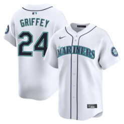 Ken Griffey Jr Seattle Mariners White Home Limited Jersey - All Stitched