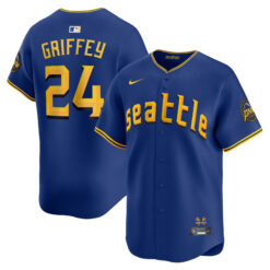 Ken Griffey Jr Seattle Mariners Royal Blue City Connect Limited Jersey - All Stitched