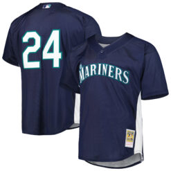 Ken Griffey Jr Seattle Mariners Navy Cooperstown Collection Jersey - All Stitched