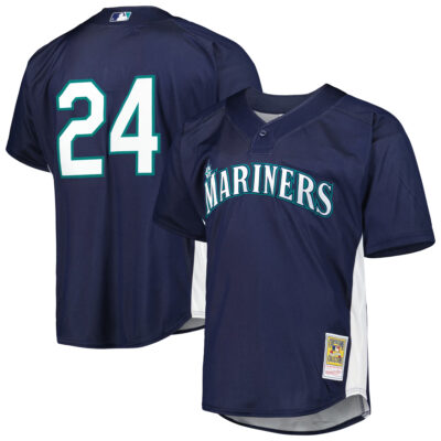 Ken Griffey Jr Seattle Mariners Navy Cooperstown Collection Jersey - All Stitched