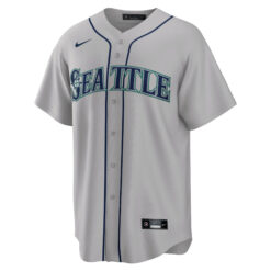 Alternative view of Julio Rodriguez Seattle Mariners Grey Road Jersey - All Stitched