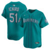 Ichiro Suzuki Seattle Mariners Teal Alternate Limited Jersey - All Stitched