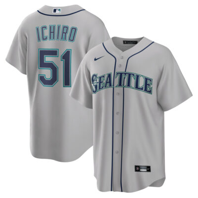 Ichiro Suzuki Seattle Mariners Grey Road Jersey - All Stitched