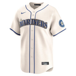 Alternative view of Ichiro Suzuki Seattle Mariners Cream Alternate Jersey - All Stitched