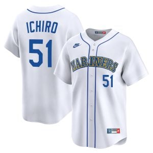 Ichiro Suzuki Seattle Mariners White Throwback Jersey - All Stitched