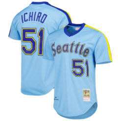 Ichiro Suzuki Seattle Mariners Light Blue Cooperstown Collection Jersey - All Stitched