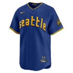 Alternative view of Randy Arozarena Seattle Mariners Royal Blue City Connect Limited Jersey - All Stitched