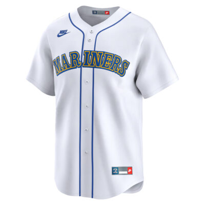 Alternative view of Randy Arozarena Seattle Mariners White Cooperstown Collection Jersey - All Stitched