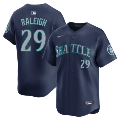 Cal Raleigh Seattle Mariners Navy Road Limited Jersey - All Stitched