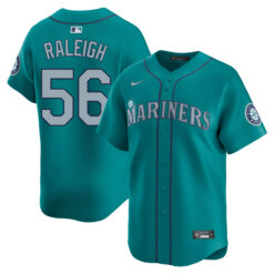 Cal Raleigh Seattle Mariners Teal Alternate Limited Jersey - All Stitched