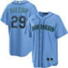 Cal Raleigh Seattle Mariners Light Blue Alternate Jersey - All Stitched