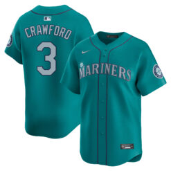JP Crawford Seattle Mariners Teal Alternate Limited Jersey - All Stitched