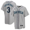 JP Crawford Seattle Mariners Grey Road Jersey - All Stitched