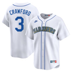 JP Crawford Seattle Mariners White Cooperstown Collection Jersey - All Stitched