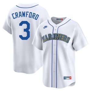 JP Crawford Seattle Mariners White Cooperstown Collection Jersey - All Stitched