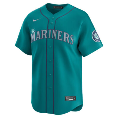 Alternative view of Felix Hernandez Seattle Mariners Teal Alternate Limited Jersey - All Stitched