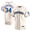Felix Hernandez Seattle Mariners Cream Alternate Jersey - All Stitched