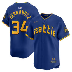 Felix Hernandez Seattle Mariners Royal Blue City Connect Limited Jersey - All Stitched