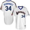 Felix Hernandez Seattle Mariners White 1984 Throwback Jersey - All Stitched