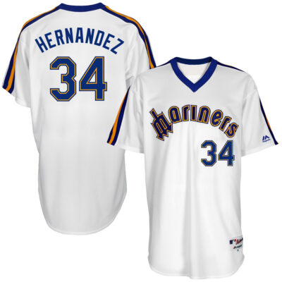 Felix Hernandez Seattle Mariners White 1984 Throwback Jersey - All Stitched