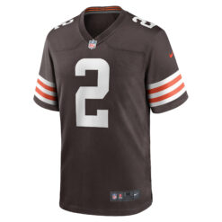 Alternative view of Shedeur Sanders Cleveland Browns Brown Home Game Jersey - All Stitched