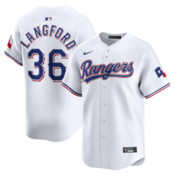 Wyatt Langford Texas Rangers White Home Limited Jersey - All Stitched
