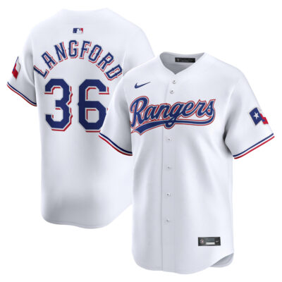 Wyatt Langford Texas Rangers White Home Limited Jersey - All Stitched