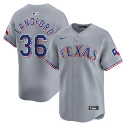 Wyatt Langford Texas Rangers Grey Road Limited Jersey - All Stitched