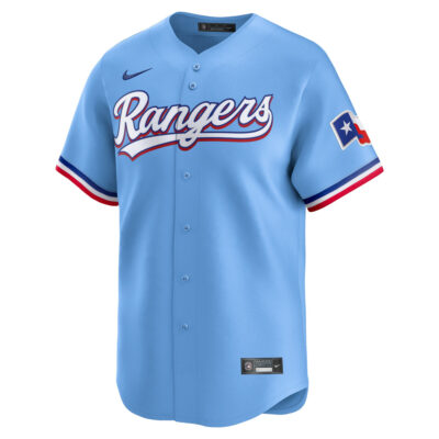 Alternative view of Wyatt Langford Texas Rangers Light Blue Alternate Limited Jersey - All Stitched