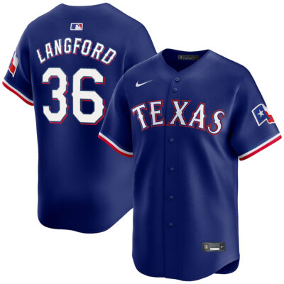 Wyatt Langford Texas Rangers Royal Blue Alternate Limited Jersey - All Stitched